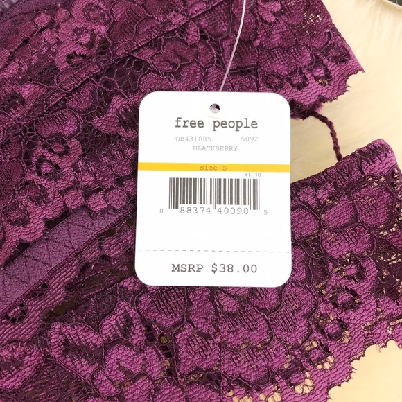 FREE PEOPLE Deep in the Dark Lace Bandeau Bra NWT - Picture 4 of 5